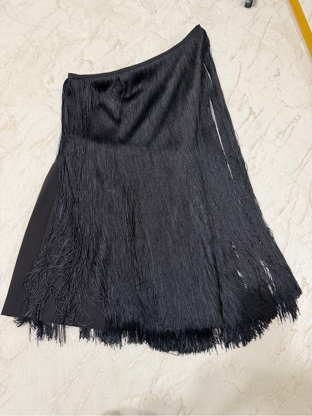 Gianni Bini Black One-Shoulder Fringe Dress - Picture 3 of 5